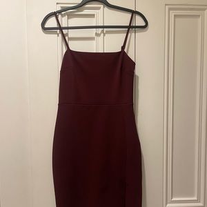 Express Maroon Bodycon Dress, Size XS (fits like S)